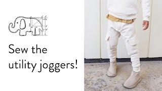 How to sew together the Utility joggers pattern from Brindille and Twig