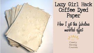 Lazy Girl HackCoffee Dyed Paper