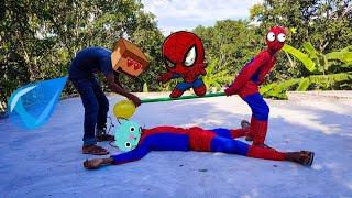 Spider Man Real Life Problem In Outdoors At Fun.