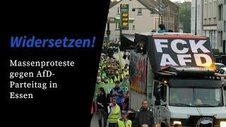 Massiver Protest gegen AfD-Parteitag in Essen