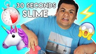 30 Second Slime Challenge MAKING SLIME SUPER FAST