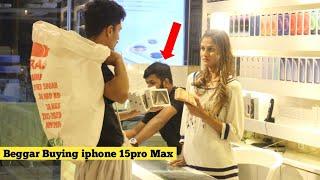 Beggar Buying iphone 15 Pro Max Prank-Rich Beggar @BobbyButt