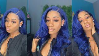 How to Watercolor & Slay a Royal Navy Blue Frontal