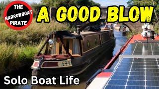 Windswept Boating  Onto the Coventry Canal  Solo Boat Life Ep 120