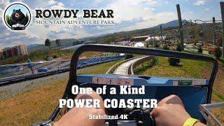 Rowdy Bear Power Coaster Stabilized 4K POV - Pigeon Forge