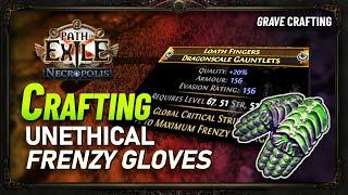 PoE 3.24  - Crafting Double Fractured Frenzy Crit Multi Gloves