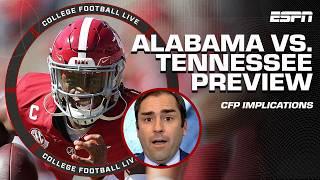 ALABAMA vs. TENNESSEE PREVIEW  What will it mean for their CFP chances?  College Football Live