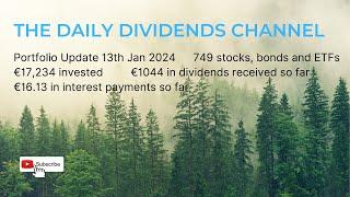 Daily Dividends Portfolio Update 1312024 - 56 Dividend Payments 3 Dividend Increases