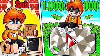 ¡Pasé de 1 a 100000000 SUSCRIPTORES en ROBLOX   YOUTUBER TYCOON JUEGO COMPLETO