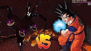 witherstorm vs goku in nether in minecraft