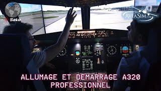 Allumage et démarrage dun A320 professionnel