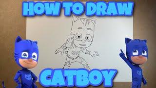 HOW TO DRAW CATBOY  PJ MASKS  Easy Step-by-Step Tutorial  FOR KIDS