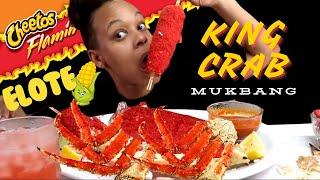 FLAMING HOT CHEETOS ELOTE  KING CRAB LEGS MUKBANG