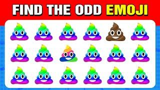 60 puzzles for GENIUS  Find the ODD One Out - Emoji Edition 