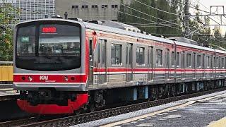 4K Stasiun Gondangdia Kompilasi Kereta JR 205 Marchen TM 6000 CC 206  Commuter Line Lin Bogor