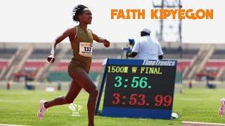 1500M Women Final OLYMPIC TRIALS Faith KIPYEGON crazy run