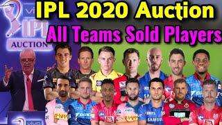 IPL 2020 Auction  All Sold Player List  All Teams New Big Players With Price  Expensive Sold 2020