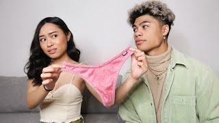 BOYFRIEND REACTS TO MY UNDERWEAR COLLECTION *embarrassing*