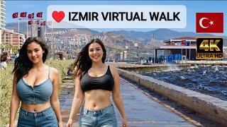 4K - Turkey Travel Izmir Walking Tour Virtual Walk Alsancak