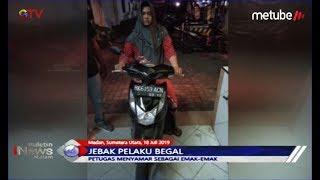 Jebak Pelaku Begal Sadis Ibu-ibu Tim Pegasus Polsek Medan Timur menyamar Jadi Wanita - BIM 1807