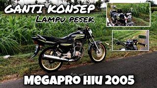 Modifikasi Megapro Hiu 2005  Lampu Pesek Daymaker