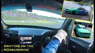 James Deane drifting during 2019 24H Nürburgring  Falken Drift Show