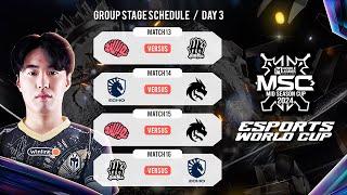 MSC GROUP STAGE watch party DAY 3  Esports World cup MLBB 2024