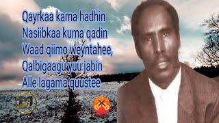 Cabdullahi Y. Hanuuniye - Qalbigaagu yuu jabin lyrics