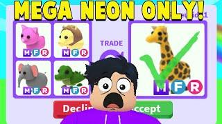 Trading MEGA NEON PETS ONLY To Get DREAM PET In Adopt Me CHALLENGE