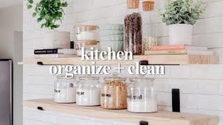 SMALL KITCHEN ORGANIZE + DEEP CLEAN WITH ME 2021