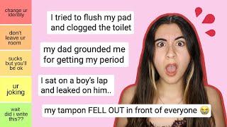 reading YOUR EMBARRASSING period horror stories and ranking them