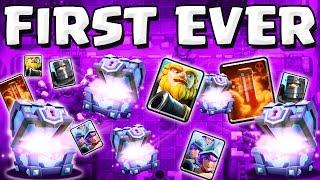 first ever SUPER MAGICAL CHEST opening  Clash Royale  SO MANY CARDS