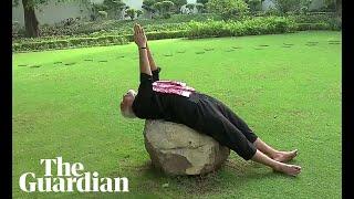 Stretch bend and flex Indian PM releases fitness video