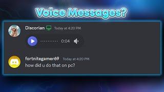 How to SEND Voice Messages on Discord PC