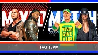 The Rock + Roman Reigns vs. John Cena + Undertaker  Tag Team Match  WWE 2K24