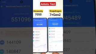 Dimensity 7050 vs Snapdragon 7+Gen2 Antutu Test 