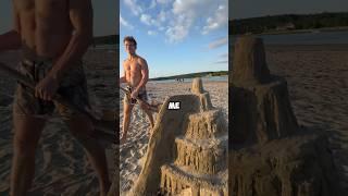 I Pulled The Meanest Sandcastle Prank On These Kids#shorts