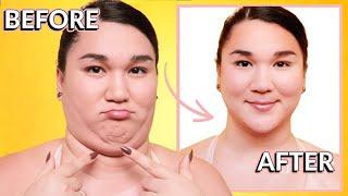 Contouring for Beginners How to Contour ROUND FACE. & DOUBLE CHIN Easy Plus Size Makeup