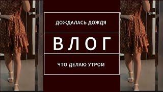 ВЛОГ МОЁ УТРО И ЕЩЁ НЕКОТОРЫЕ ОТРЕЗКИ ДНЯ. Я ДОЖДАЛАСЬ ДОЖДЯ