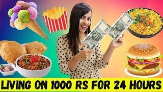 LIVING on 1000 Rs for 24 HOURS Challenge   DIFFICULT