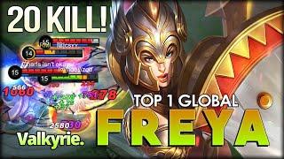 Maniac 20 Kills Gladiator Insane Damage. Valkyrie. Top 1 Global Freya - Mobile Legends Bang Bang