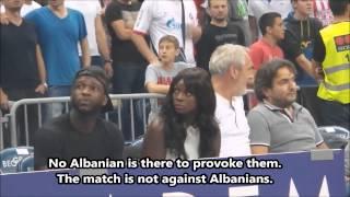 Serbian fans chant Kill albanians so they dont exist without provocation