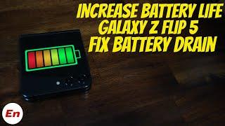 Samsung Galaxy Z Flip 5 How to FIX Battery Drain & INCREASE Battery Life Tips & Tricks