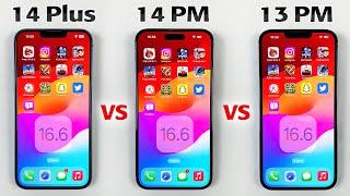 iPhone 14 Plus vs iPhone 14 Pro Max vs iPhone 13 Pro Max SPEED TEST in 2023 - iOS 16.6 SPEED TEST