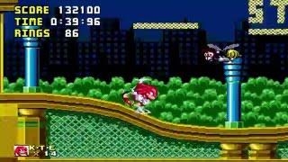 Sonic 1 Megamix V4 City Outskirts Zone Knuckles 720p60fps