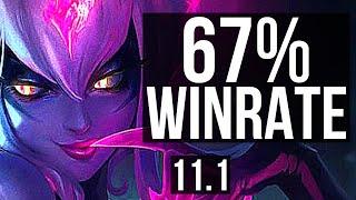 EVELYNN vs KAYN JUNGLE  17213 67% winrate Legendary  EUW Master  v11.1