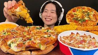 ASMR ピザ&ザクザクチキン&チーズ棒‼️【咀嚼音mukbangEating Sounds】【日本語字幕】