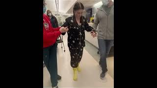 McKenna Grace in hospital  trying to walk 