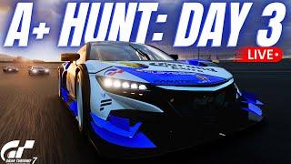 LIVE GT7  DR-A+ HUNT v2 - DAY 3 GETTING IT TODAY? THE ANSWER IS YES