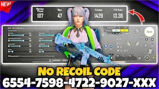 BGMI 2024 NO RECOILZERO RECOIL SENSITIVITY CODE  BGMI BEST SENSITIVITY SETTINGS.